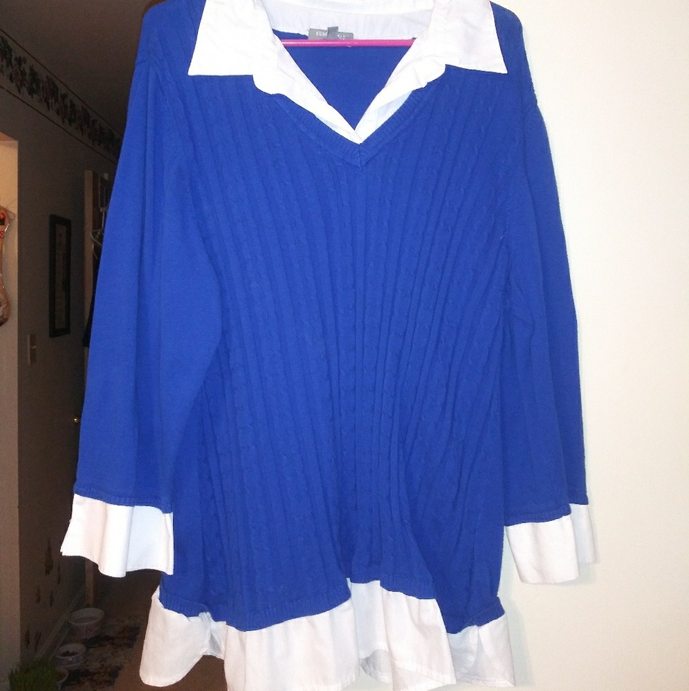 Blue and white shirt